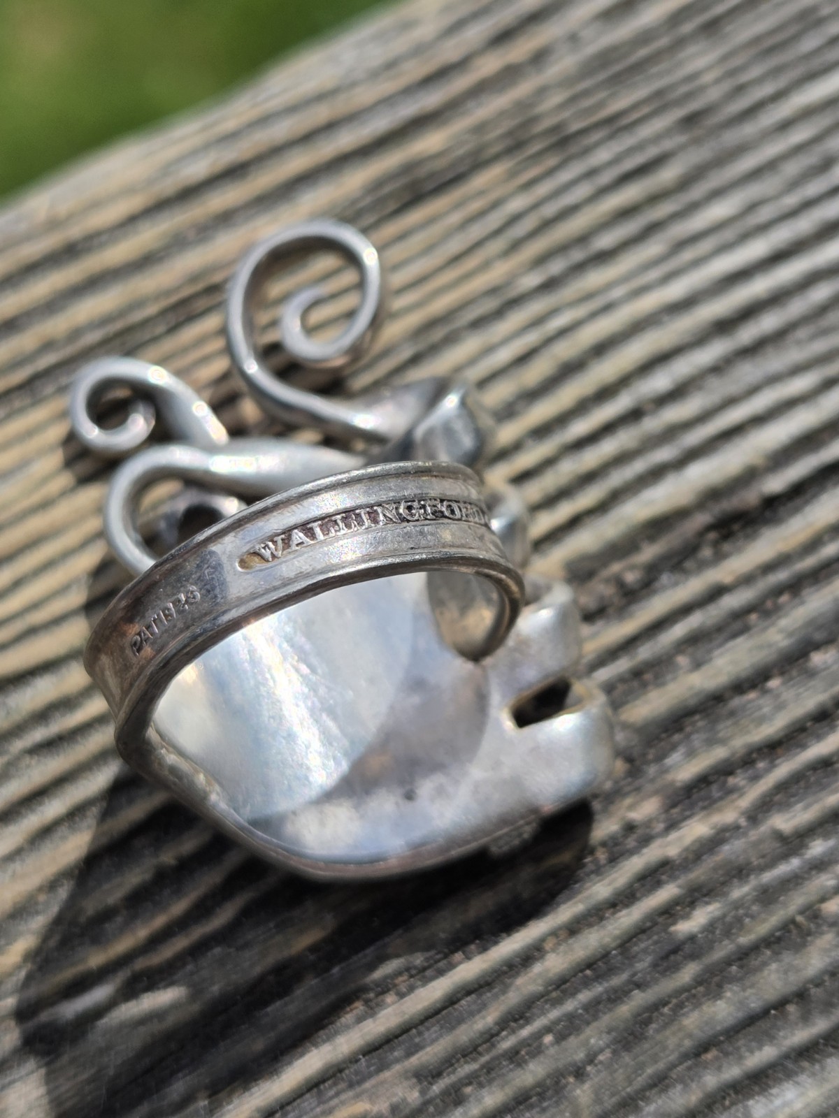 Vintage Wallingford Fork Ring Silver Plated Silverware Size 7.5