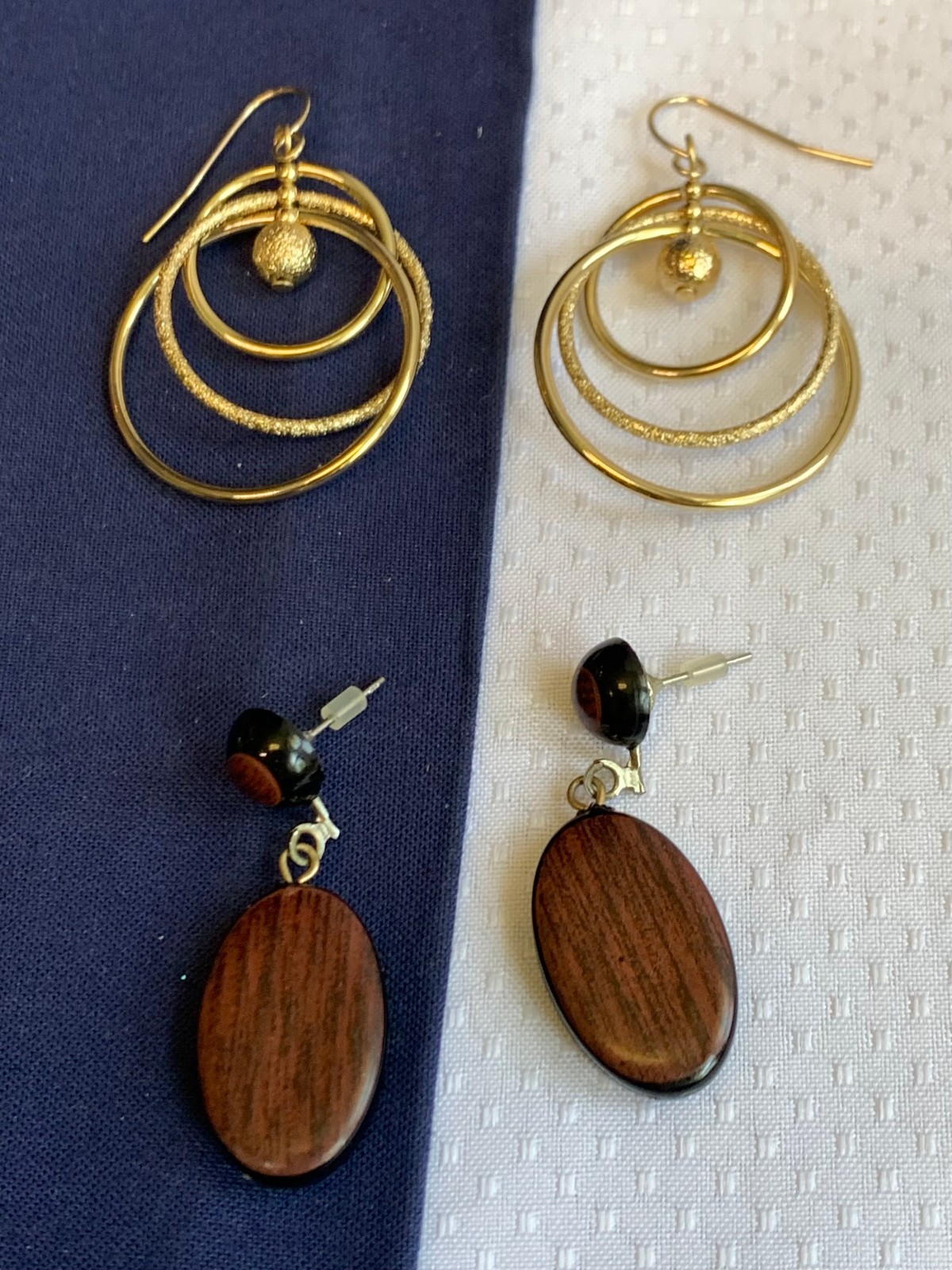 Vtg Costume Jewelry Lot Mid Century Modern Natural Earthtones Wood Faux Coral