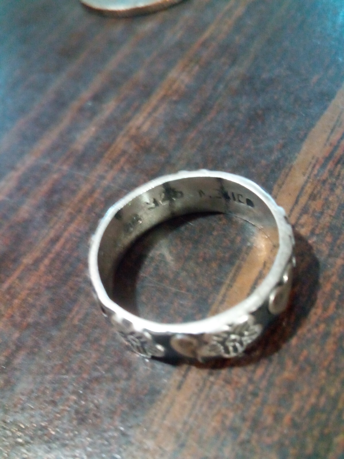 925 STERLING SILVER HEARTS & FLOWERS BAND RING SIZE 6 Mexico Made Valentine’s