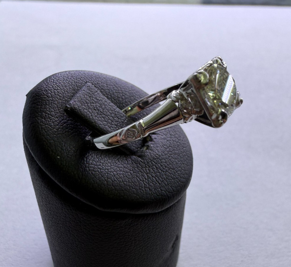 Vintage Old European Cut Diamond Solitaire Ring – 1.00ct 14K White Gold