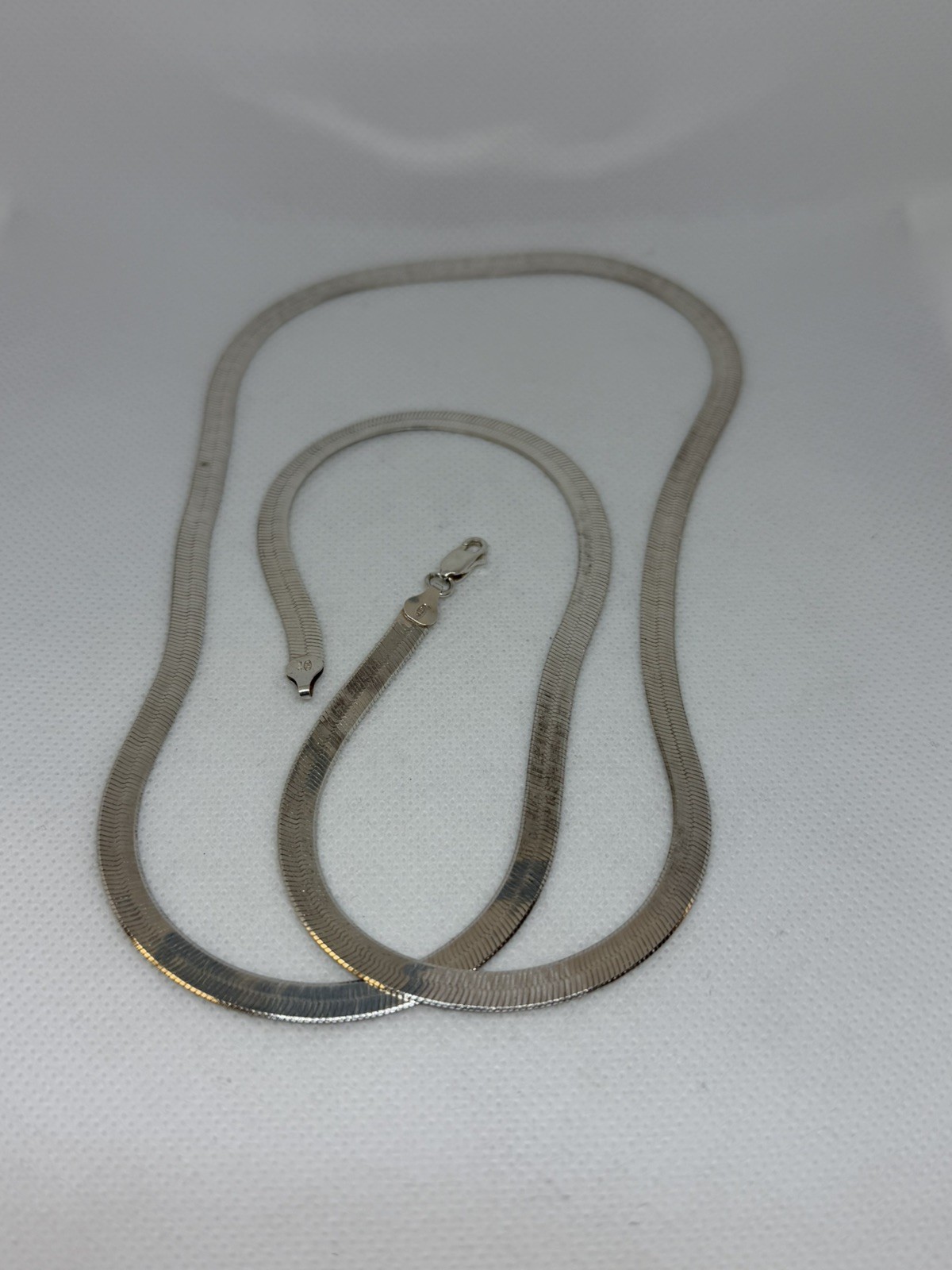 Vintage Italian Milor Herringbone 30″ 925 Silver Chain Necklace, 5.3mm, 21.13g
