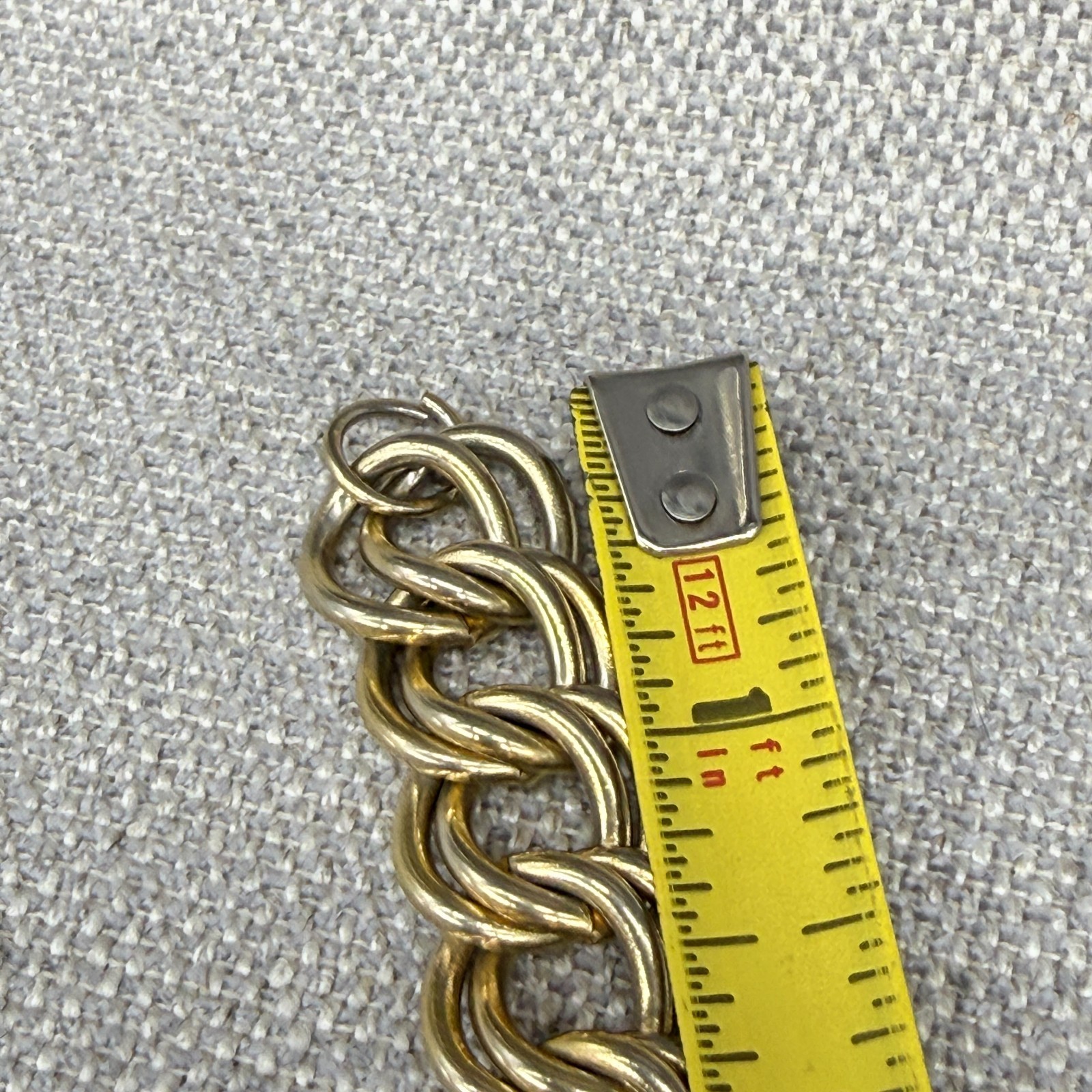 Vintage Necklace Double Link Gold Tone Chunky Y2K 18 Inches