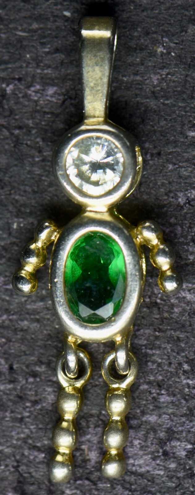 Vintage Sterling Silver- May Birth Stone Child Charm