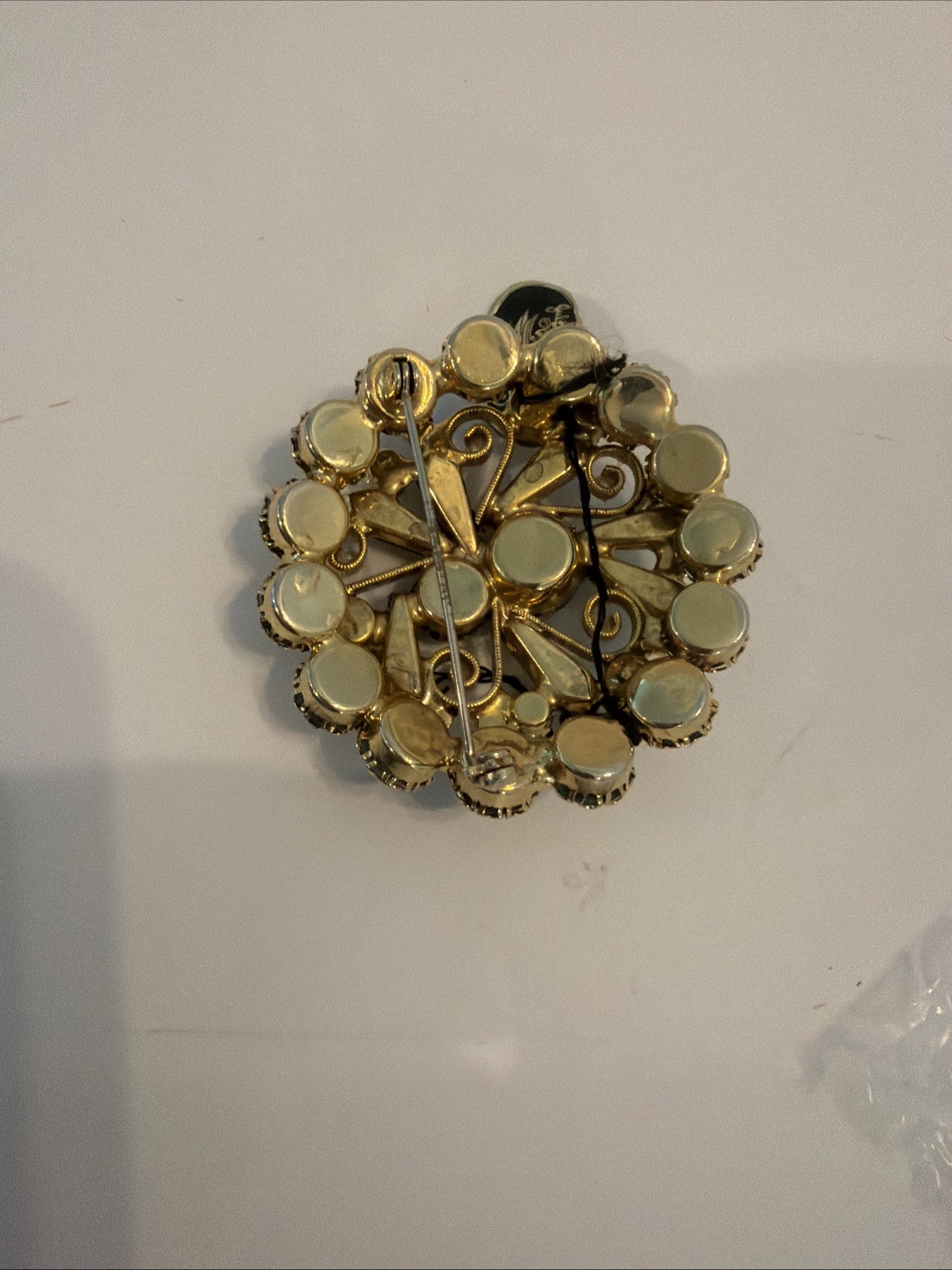 Vintage Juliana DeLizza & Elster Blue Aurora Borealis and Topaz Rhinestone W/Tag