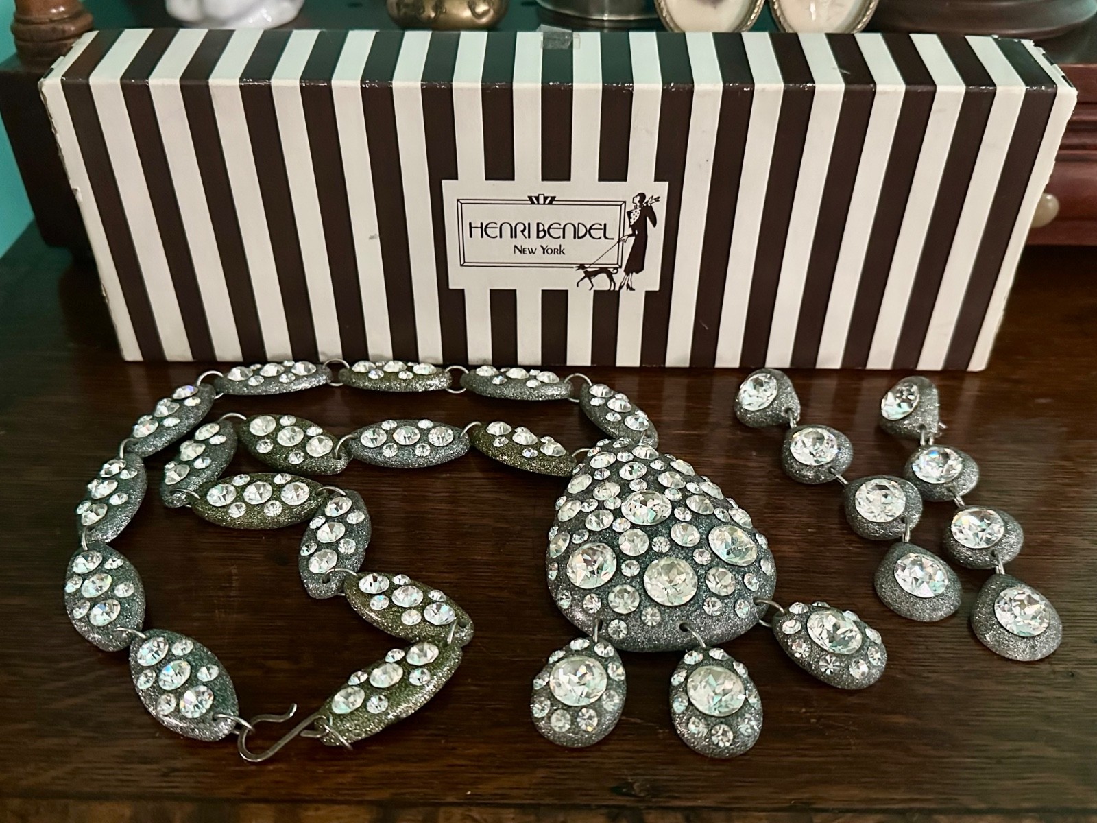 Vintage Henri Bendel Rhinestone Jewellery Set