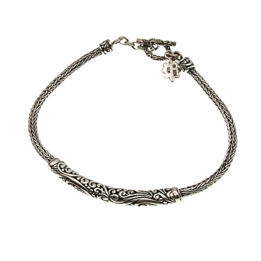 Sterling Silver ATI Annika Witt Vintage Bracelet With Toggle Closure 7″