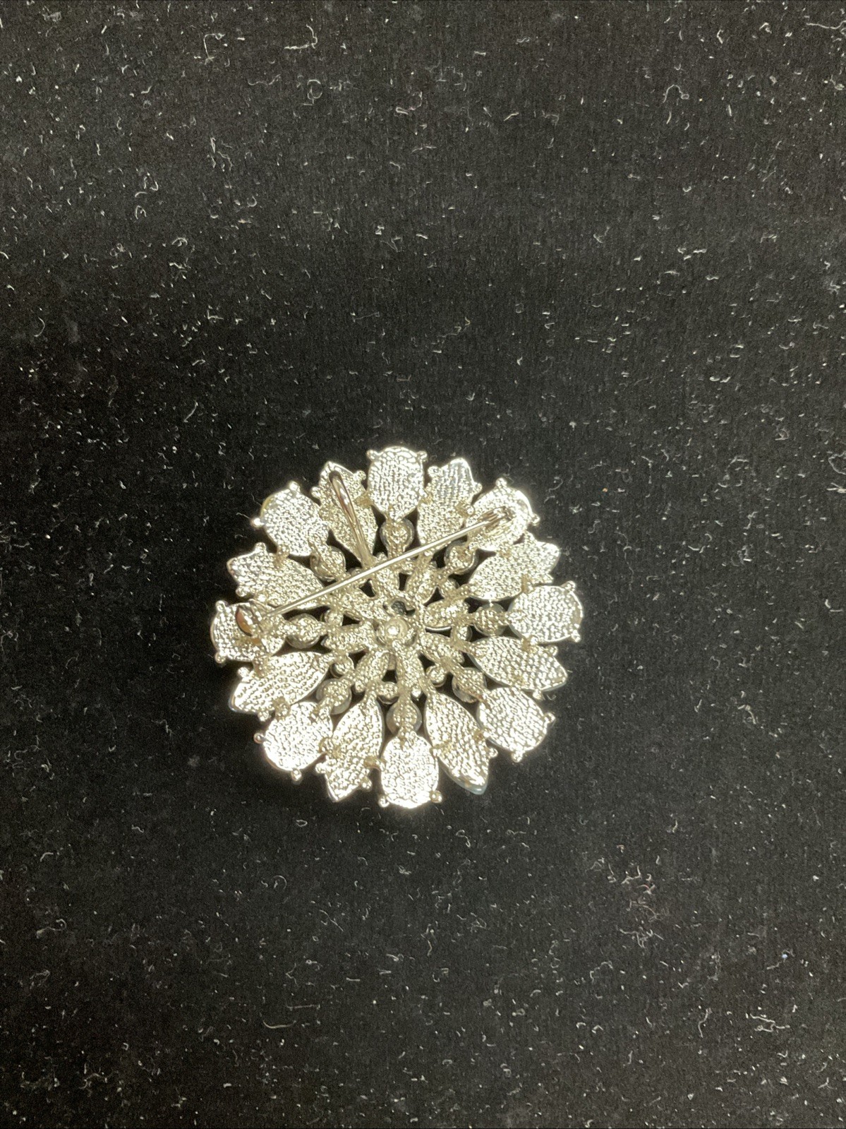 Vintage 1960’s Stunning Large Blue Tones Floral Spray Brooch Pin