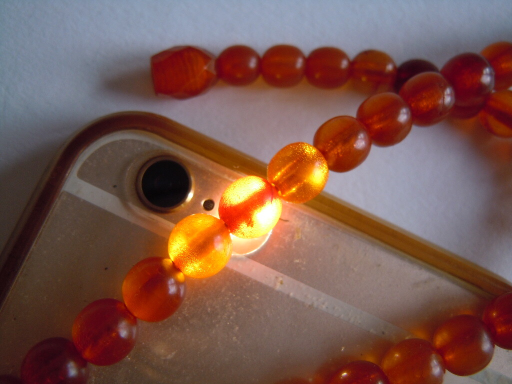 Art Deco Honey Natural Amber Necklace Collar Balls & Cubes 21.4 G/49.5 Cm