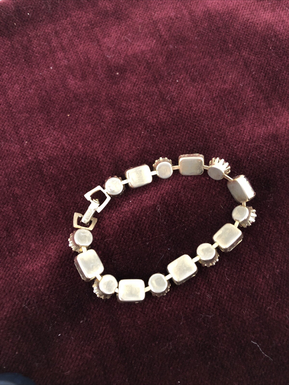 Weiss Rhinestone Bracelet Emerald And Round Cut Purple And Pink Rhinestone