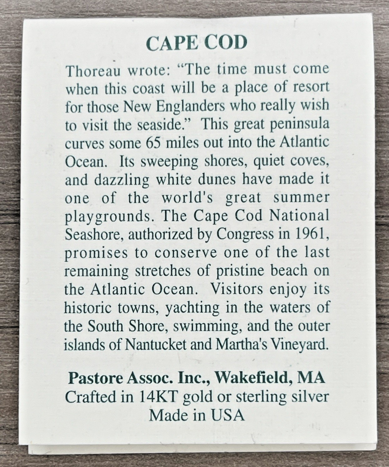 CAPE COD Sterling Silver 925 Charm Charming Collectibles Pai NWT Never Worn