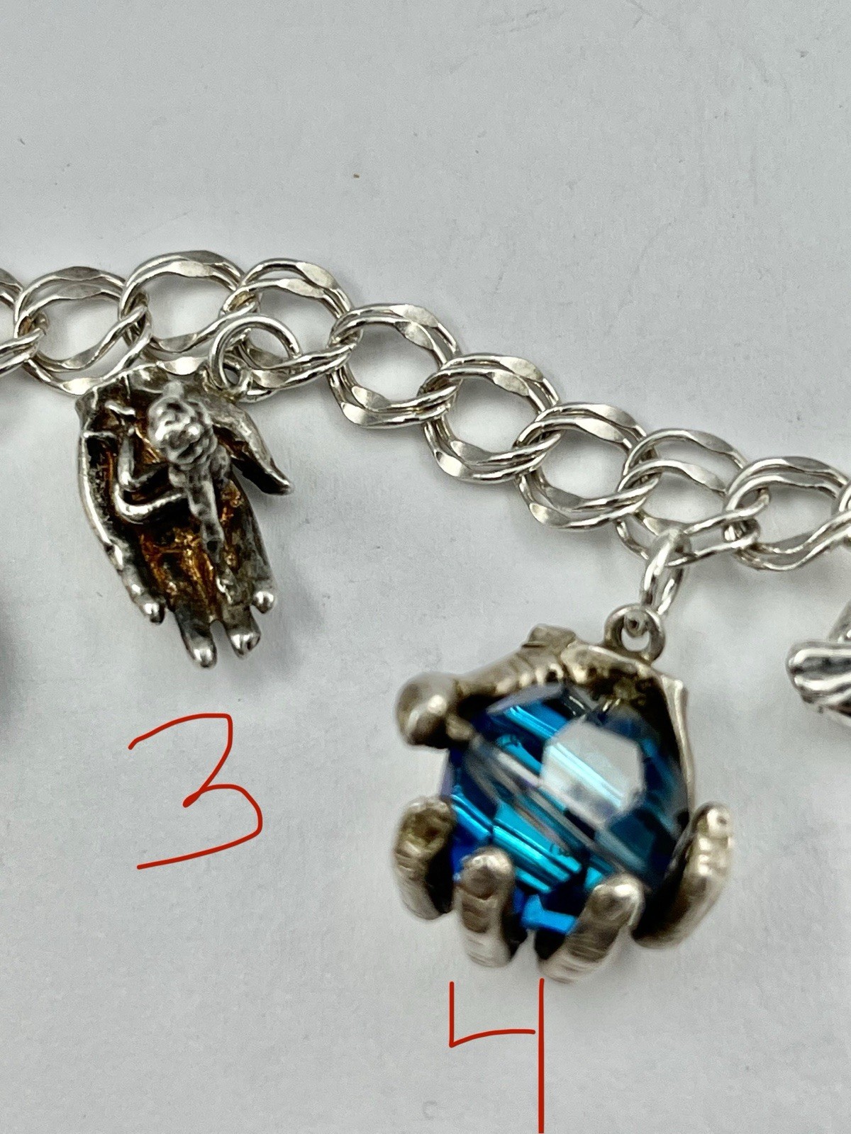 Vintage MCM HANDS that Hold Surprises Sterling Silver Charms Pendants Fobs