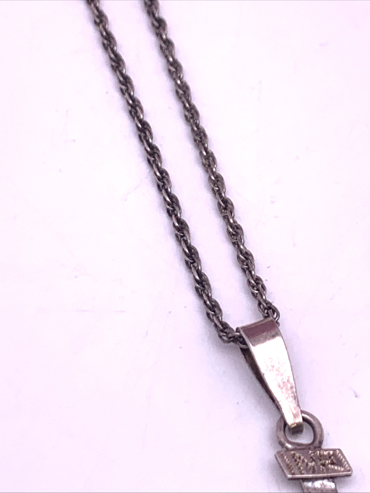 VTG 925 Sterling Silver Crucifix Necklace Italy Jesus Cross Pendant 6.7g