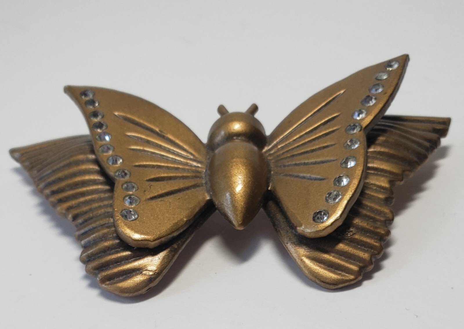 Butterfly Brooch Pin 4 in READ- Guessing Painted Bakelite – Vintage