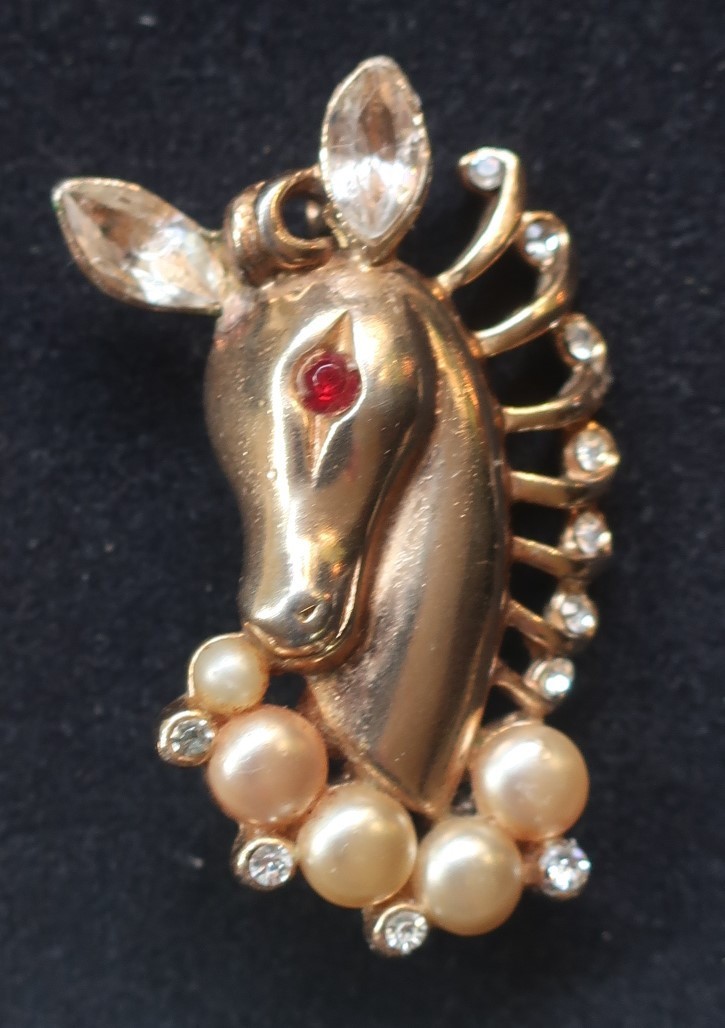 VTG Sterling Silver Jewelry LOT Vintage Horse Two Sterling Silver one gold plate