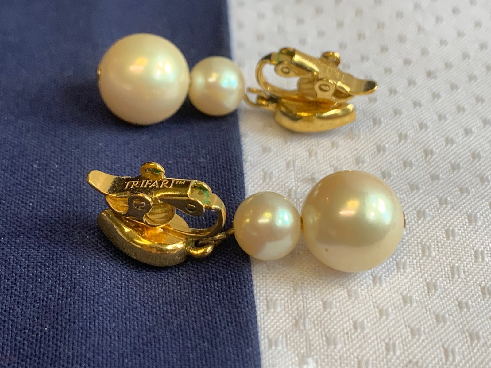 Vtg Clip-On Earring Lot Costume Jewelry Trifari Napier Avon Cloisonne Enamel
