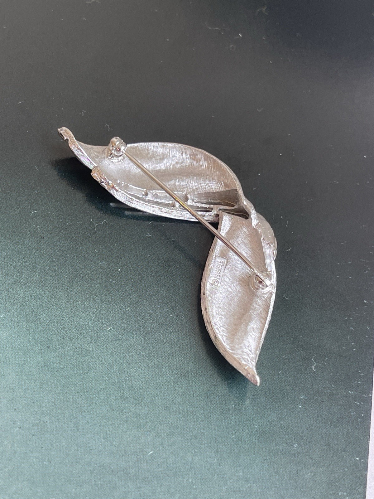 Vintage Silver Tone Signed Trifari Brooch