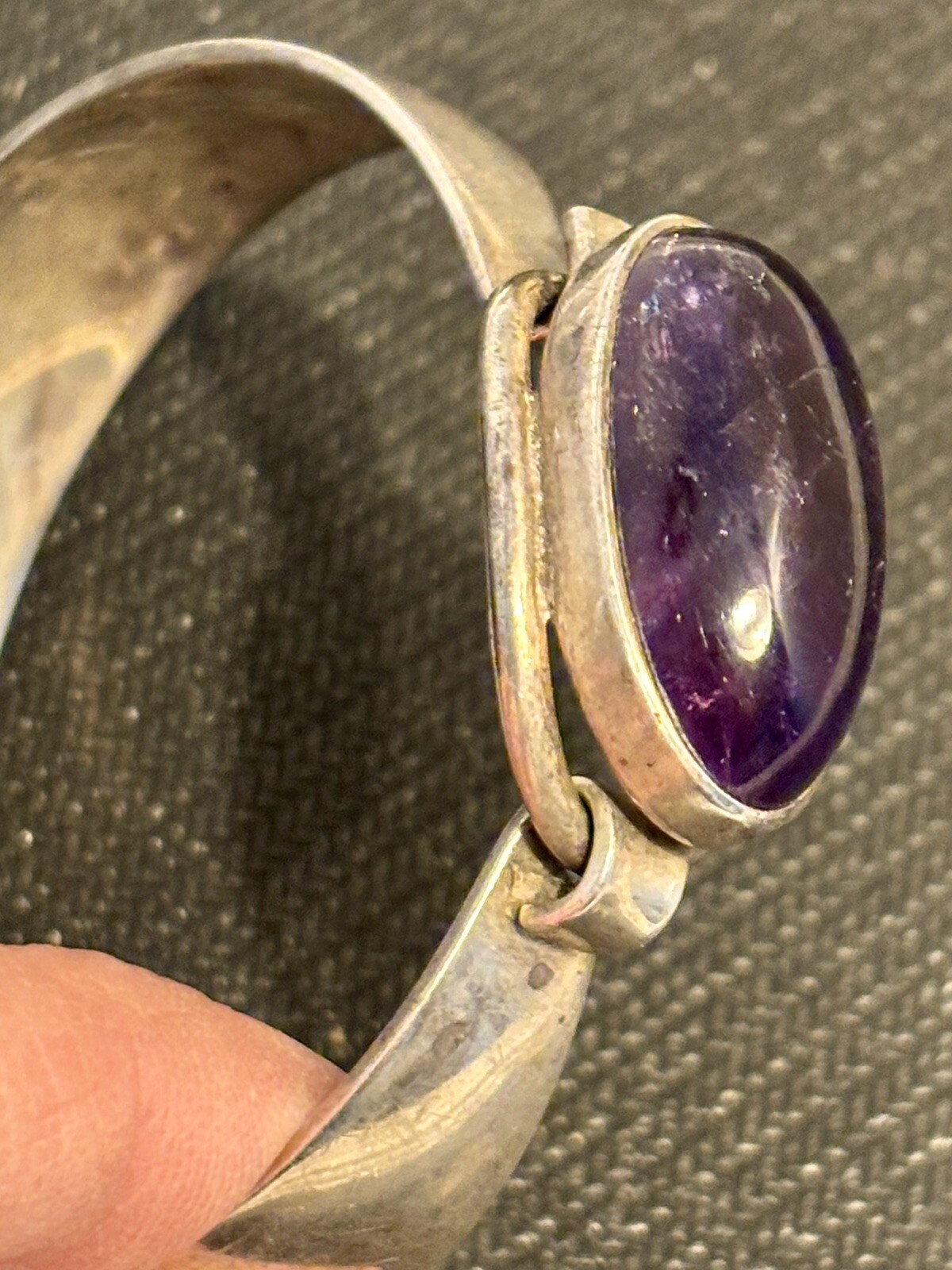 N.E. From Sterling Amethyst Danish Bracelet Vintage