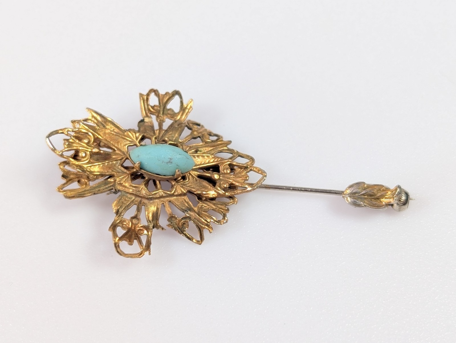 Vtg Hat Stick Pin Lot Faux Pearl & Turquoise Red Rose Gothic Jewelry Unsigned