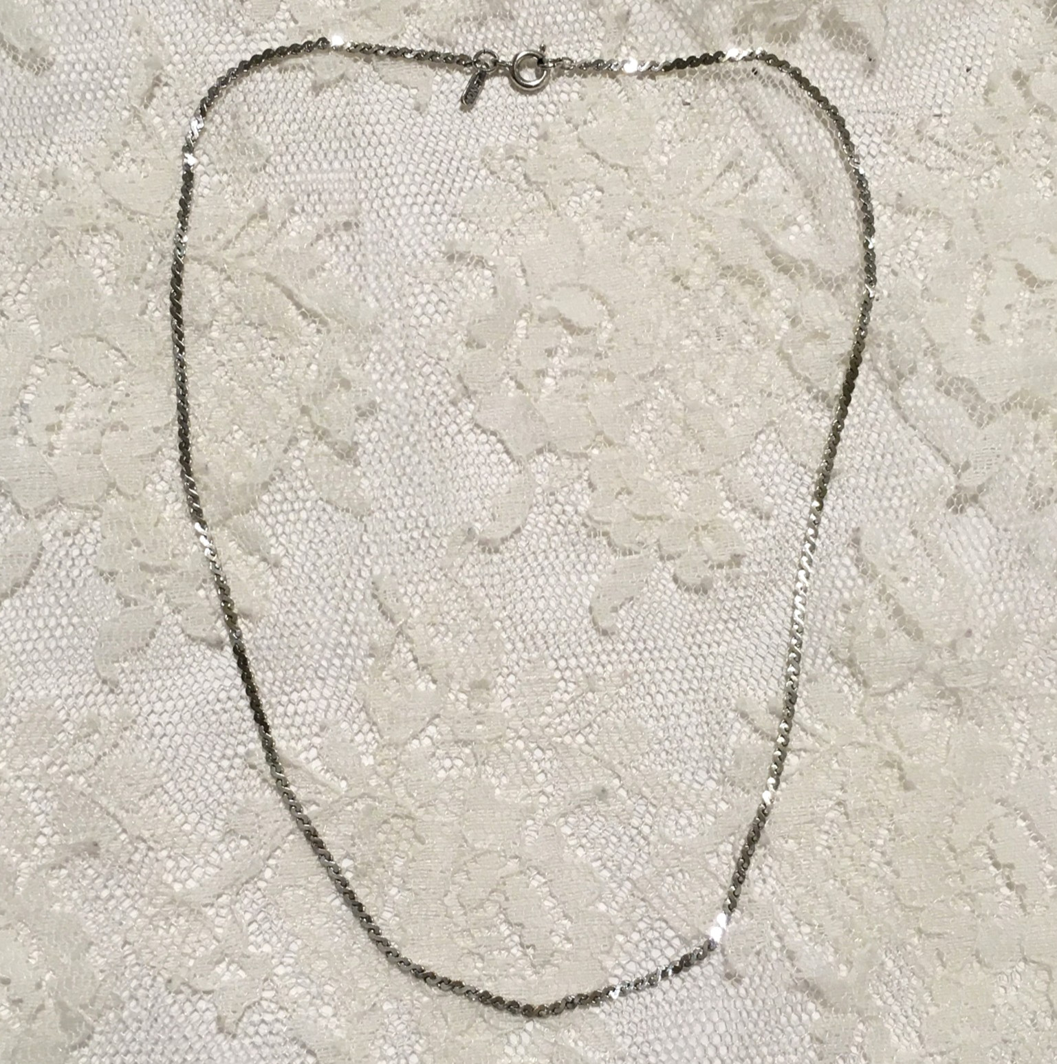 Vintage Monet Chain Necklace Thin Dainty Minimalist Fairy Daily Wear
