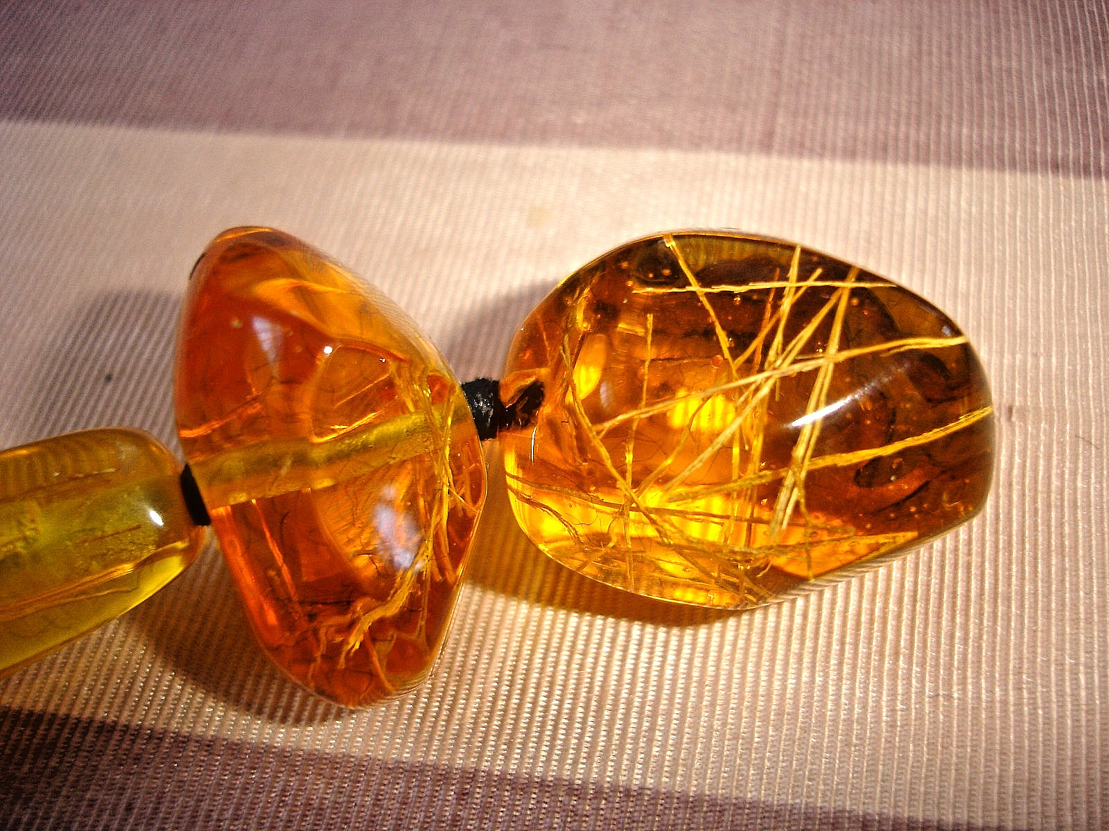 Vintage RARE Gerda Lynggaard Monies HUGE 4 Inch Amber Resin Dangly Clip Earrings