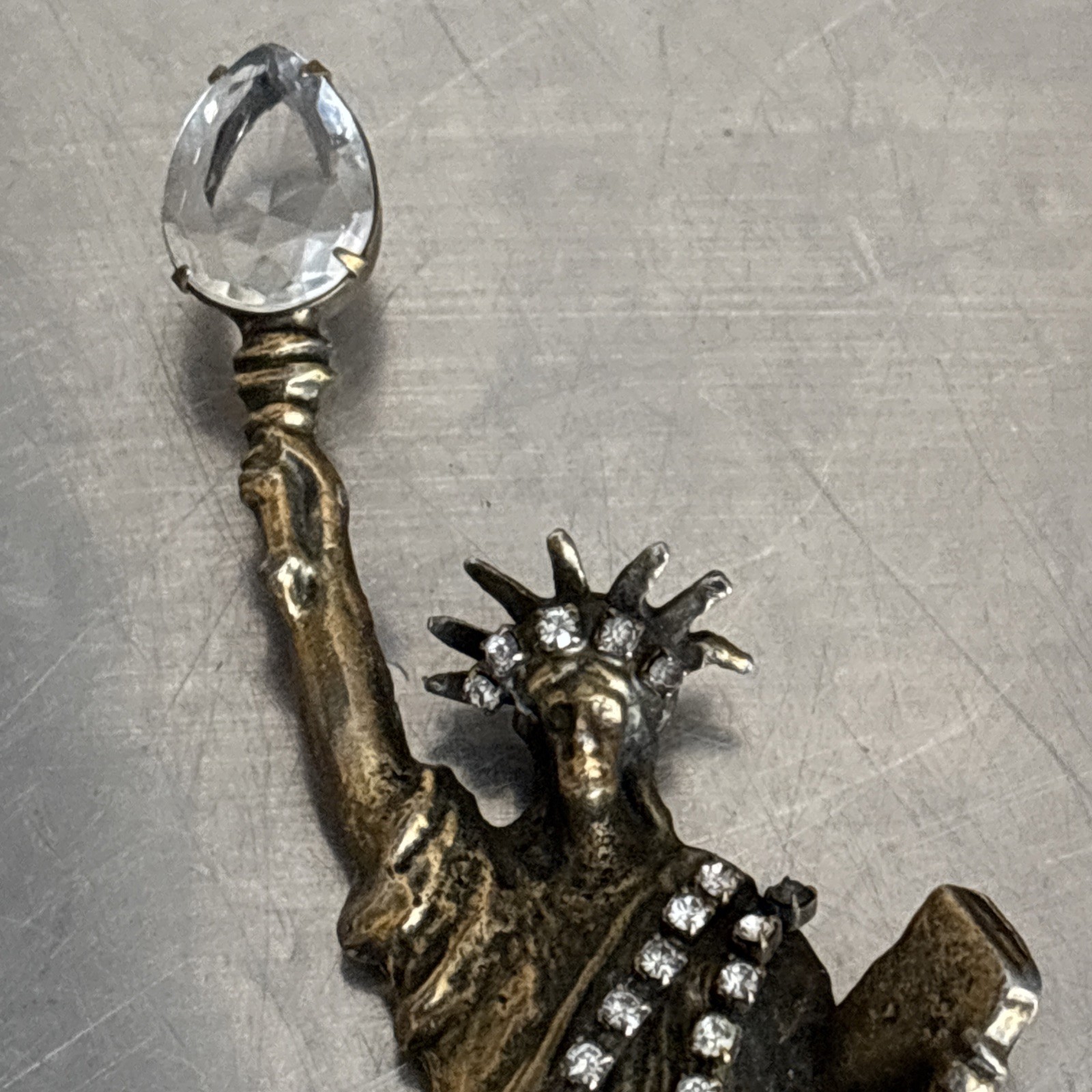 Marla Buck Brooch Pin Statue Of Liberty 80s Henri Bendel Statement