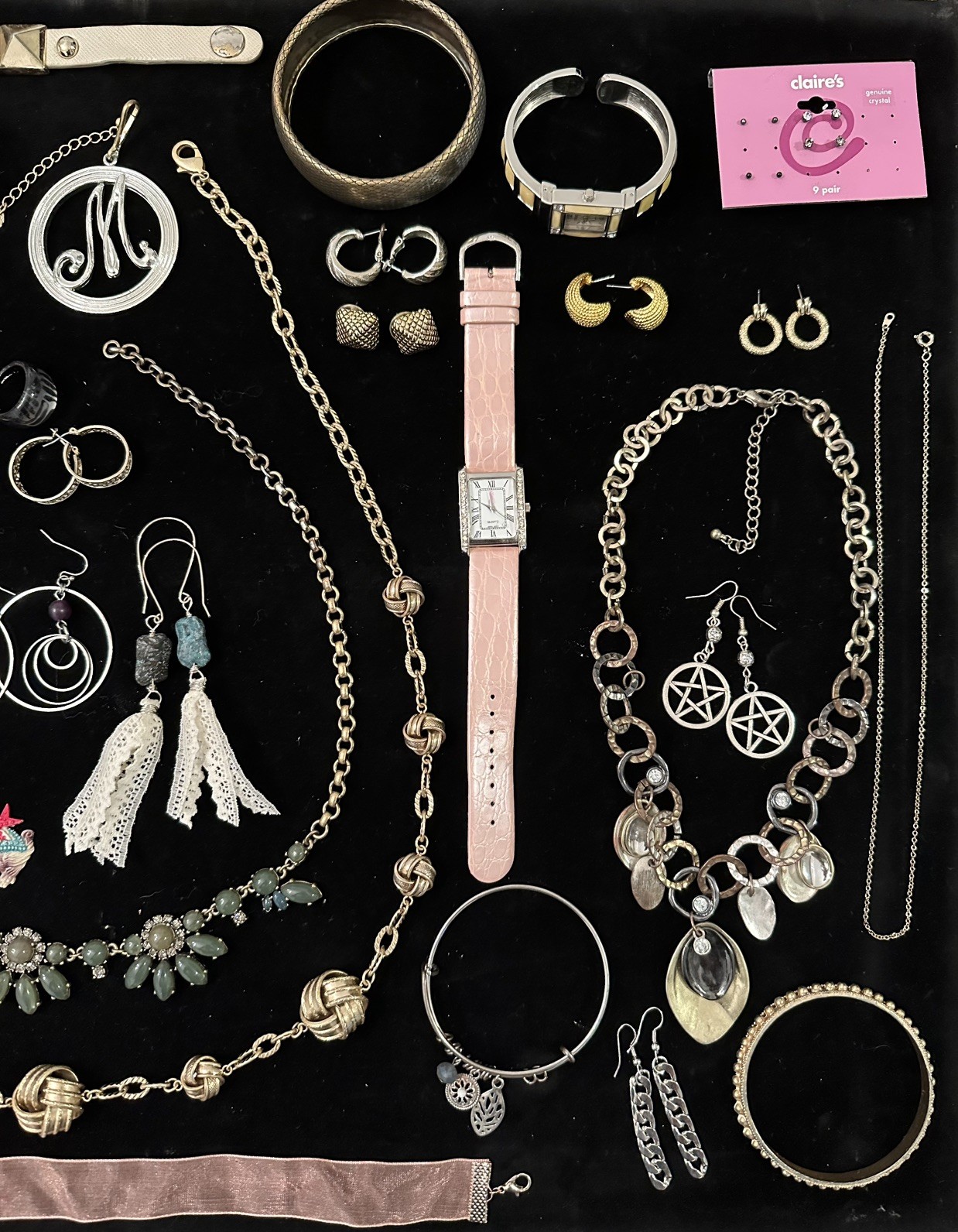 Vintage Costume Jewelry & Watches ALL WEARABLE used Lot Some Signed