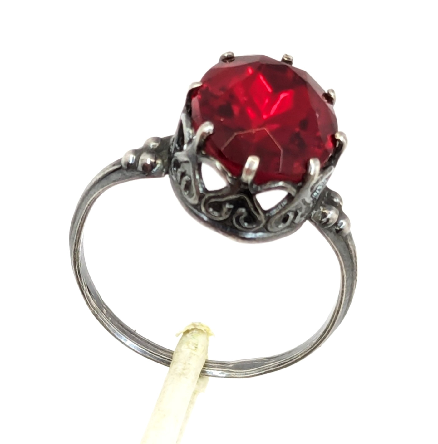 Vintage Luxury Soviet RING Silver⭐875 stamp Star USSR -size: 8US (18.5mm) UA #97