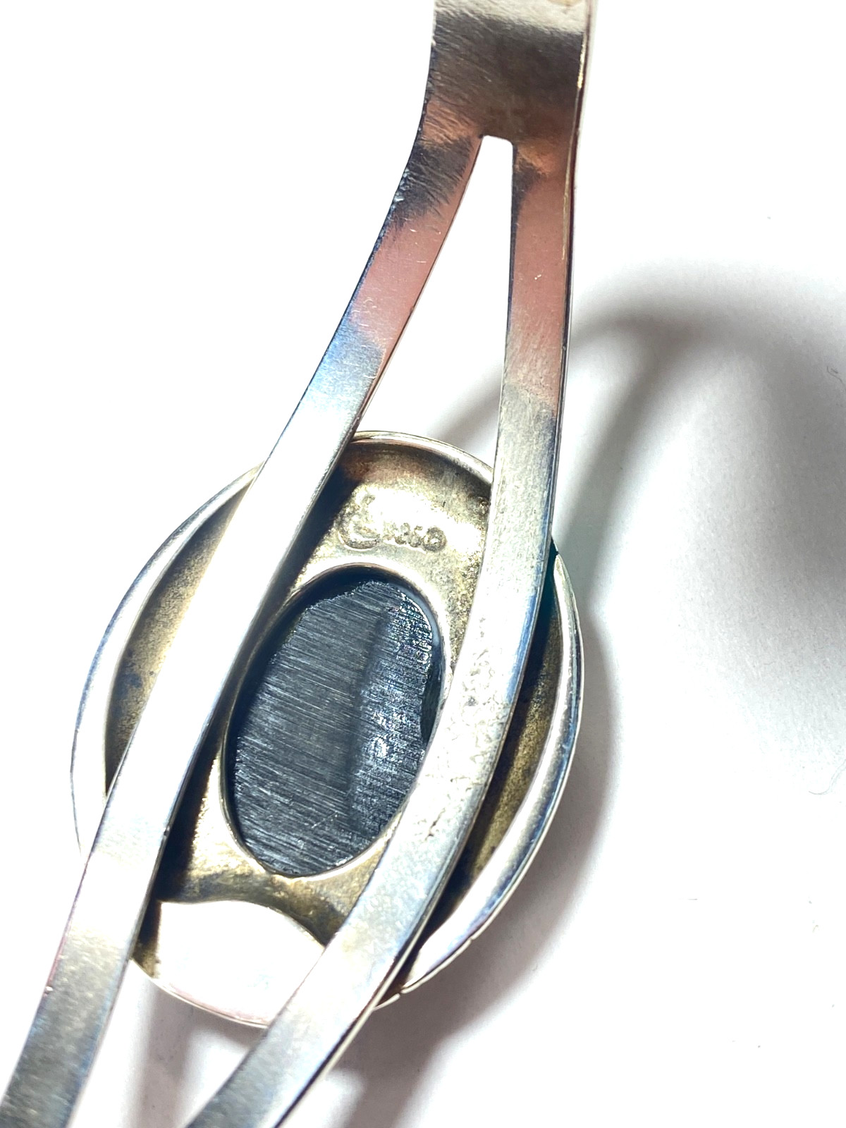 Vintage Sterling Multi-gem Inlay Carolyn Pollack Cuff Bracelet 2 1/2″ 2.5″