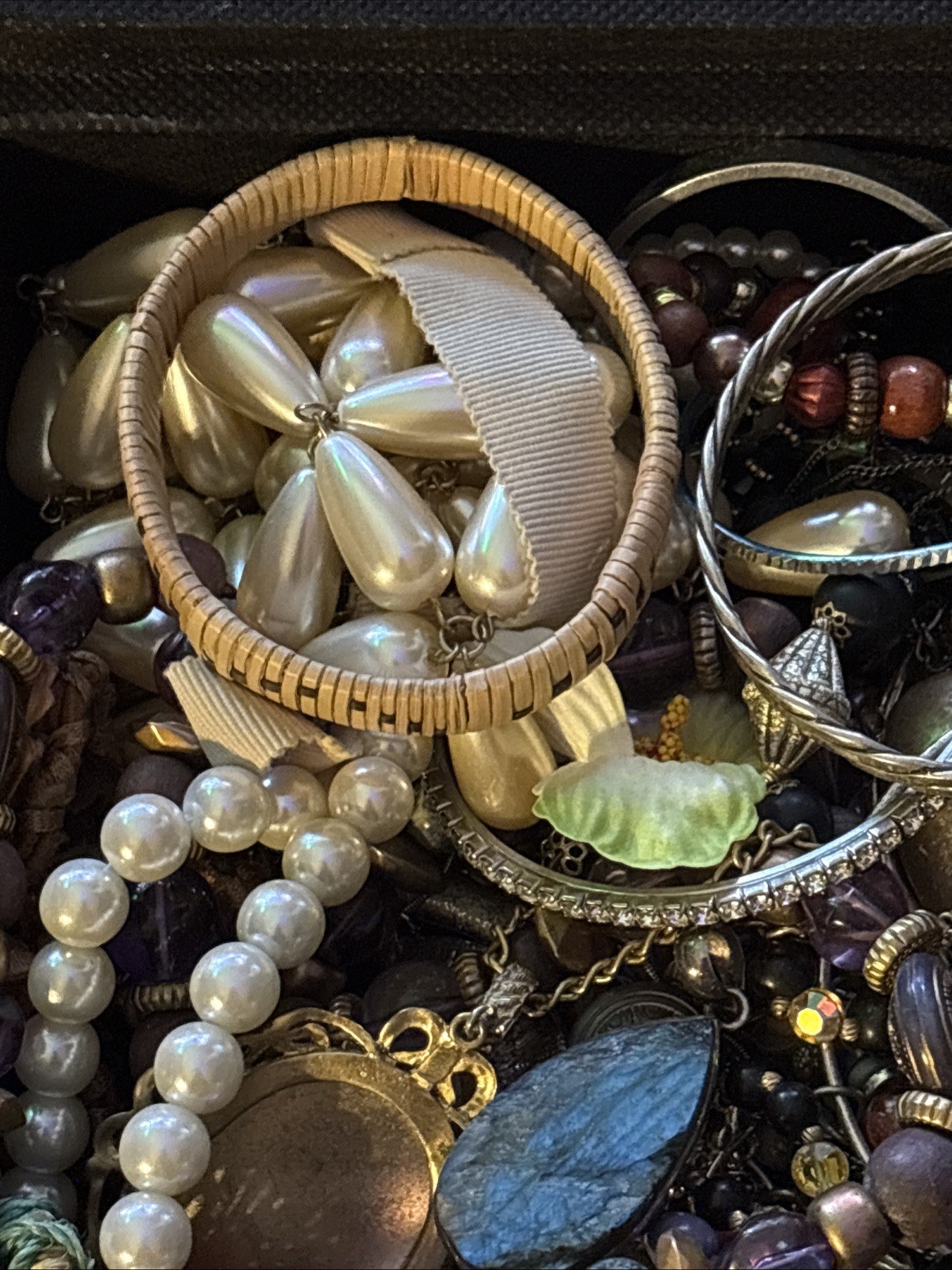 Mystery Jewelry Junk Box! 6-7 Lbs Inc Box Beads, Gold Silver Tones, Possible 925