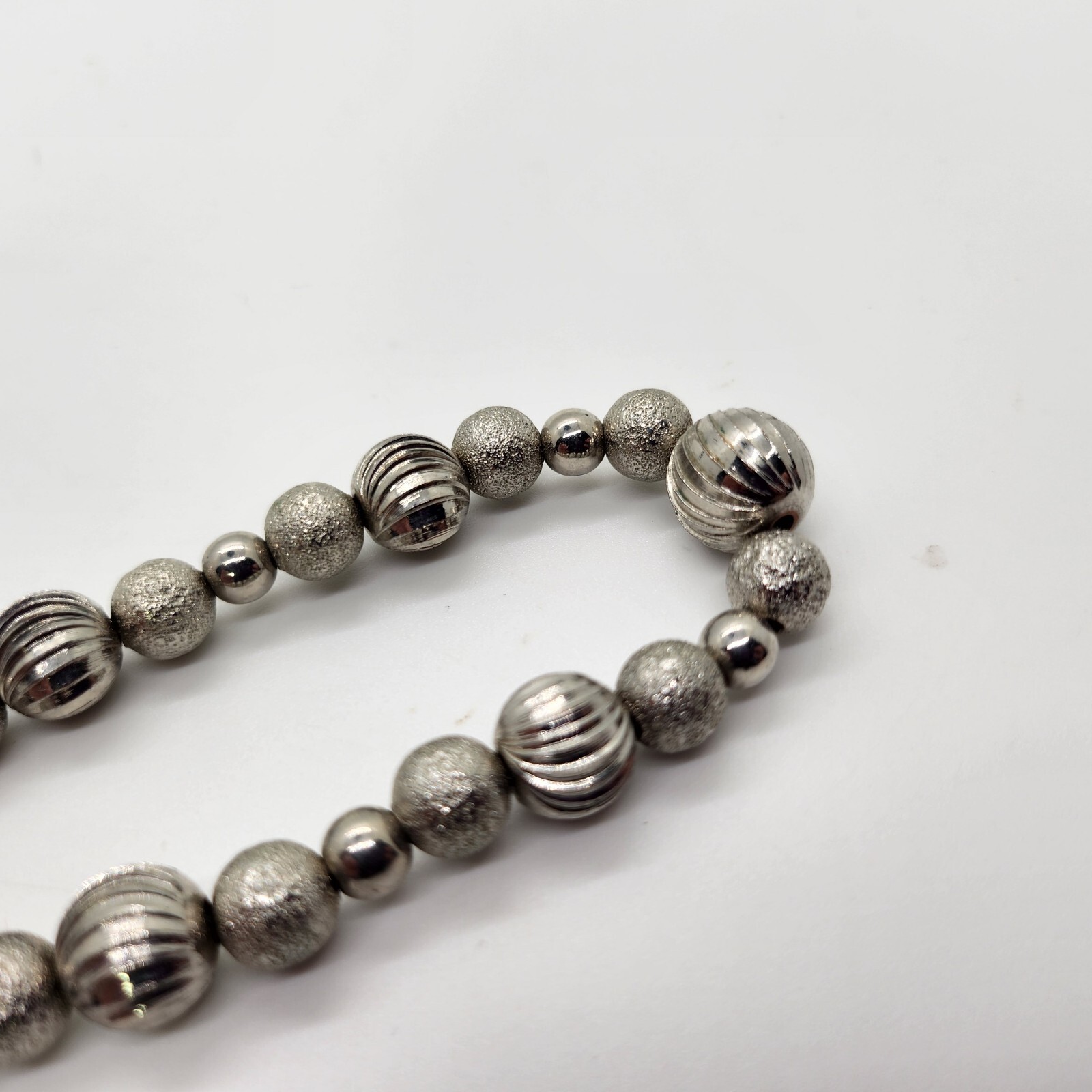 Monet – Silver Tone – Ball Necklace – See Photos For Size And Condition