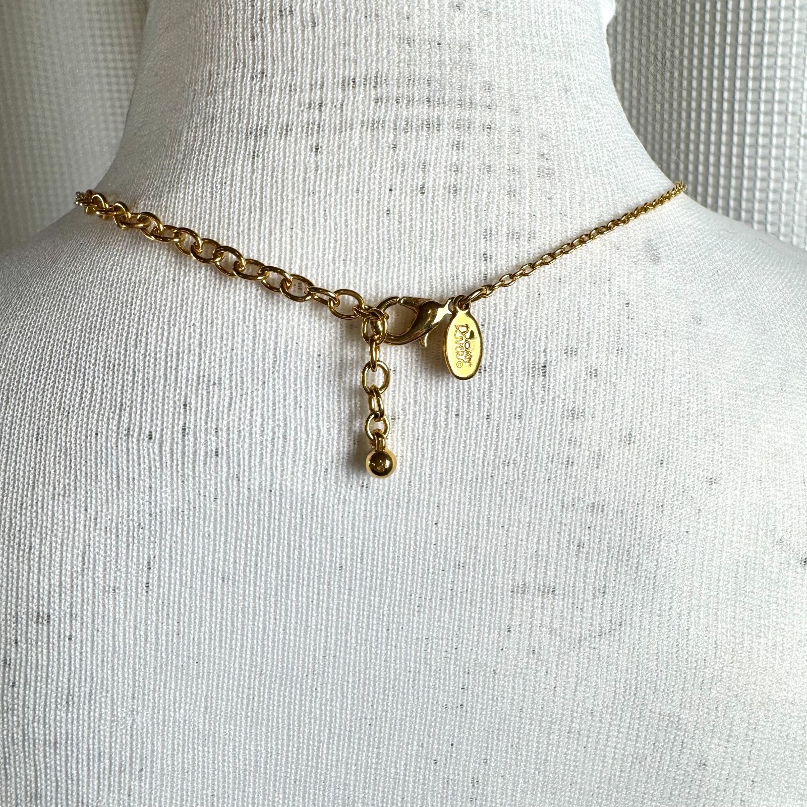 Vtg Joan Rivers Classics Collection Necklace Earrings Interchangeable Gold Tone
