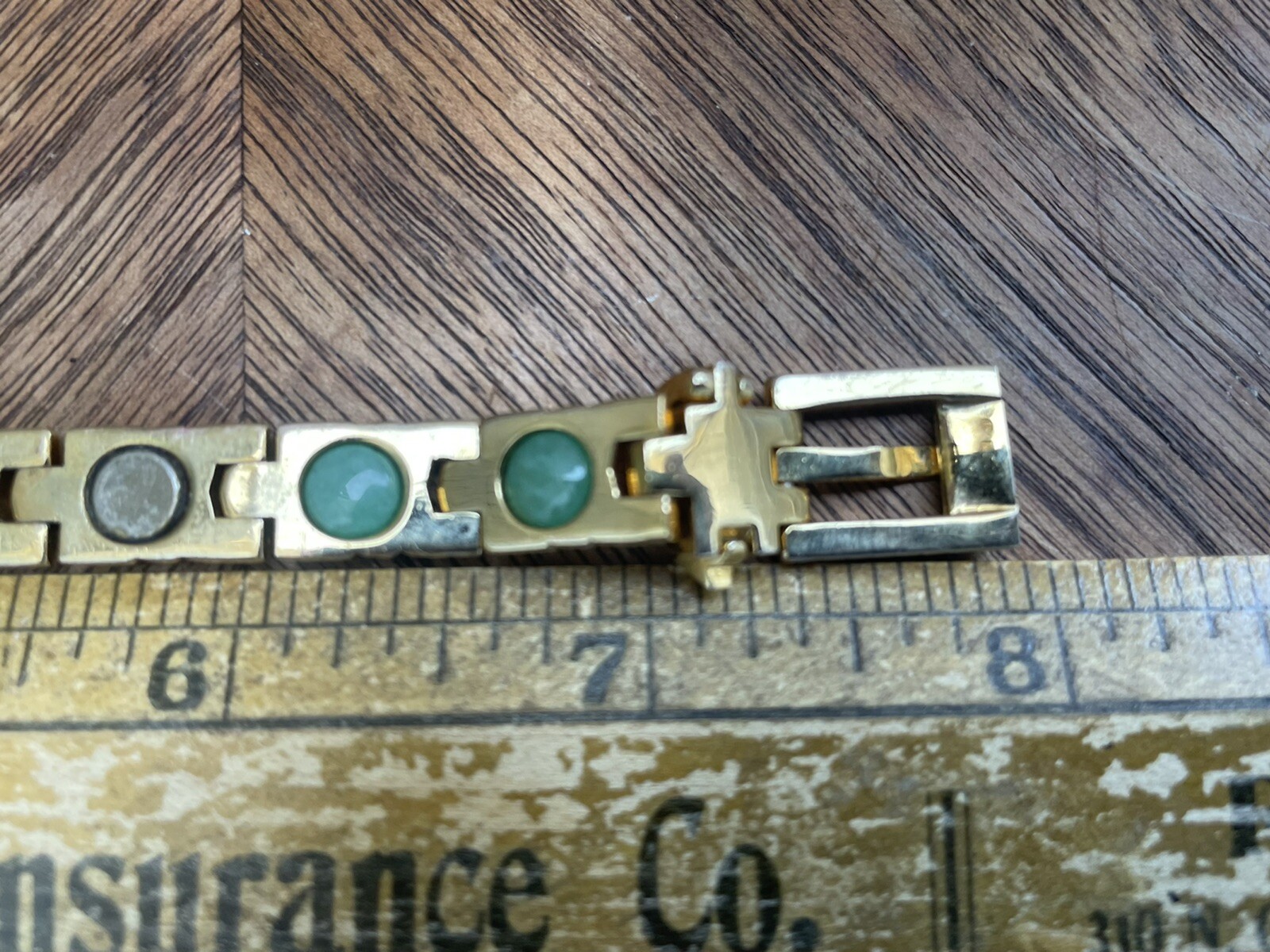 Vintage Bracelet Belt Buckle Gold Tone Link Adjustable Closure Magnetic Jewelry