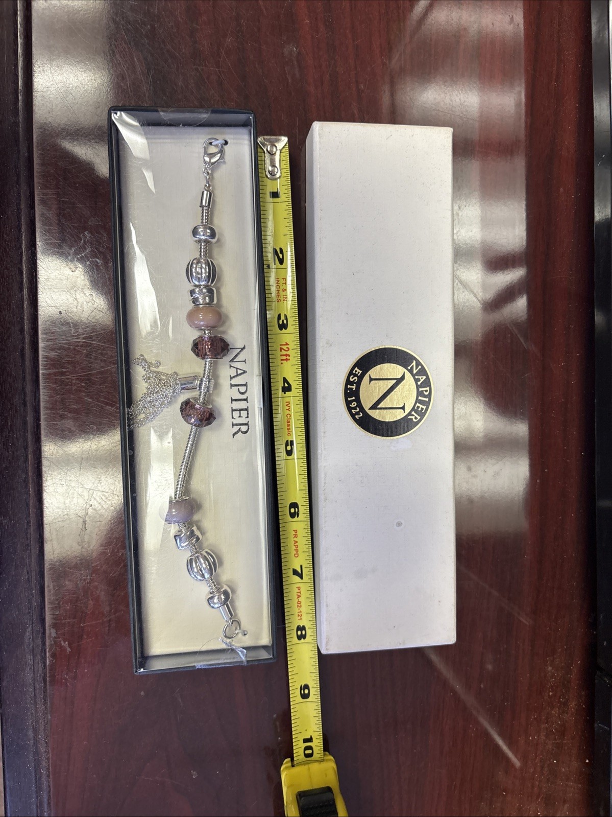 Napier Rose And Silver Tone Bracelet