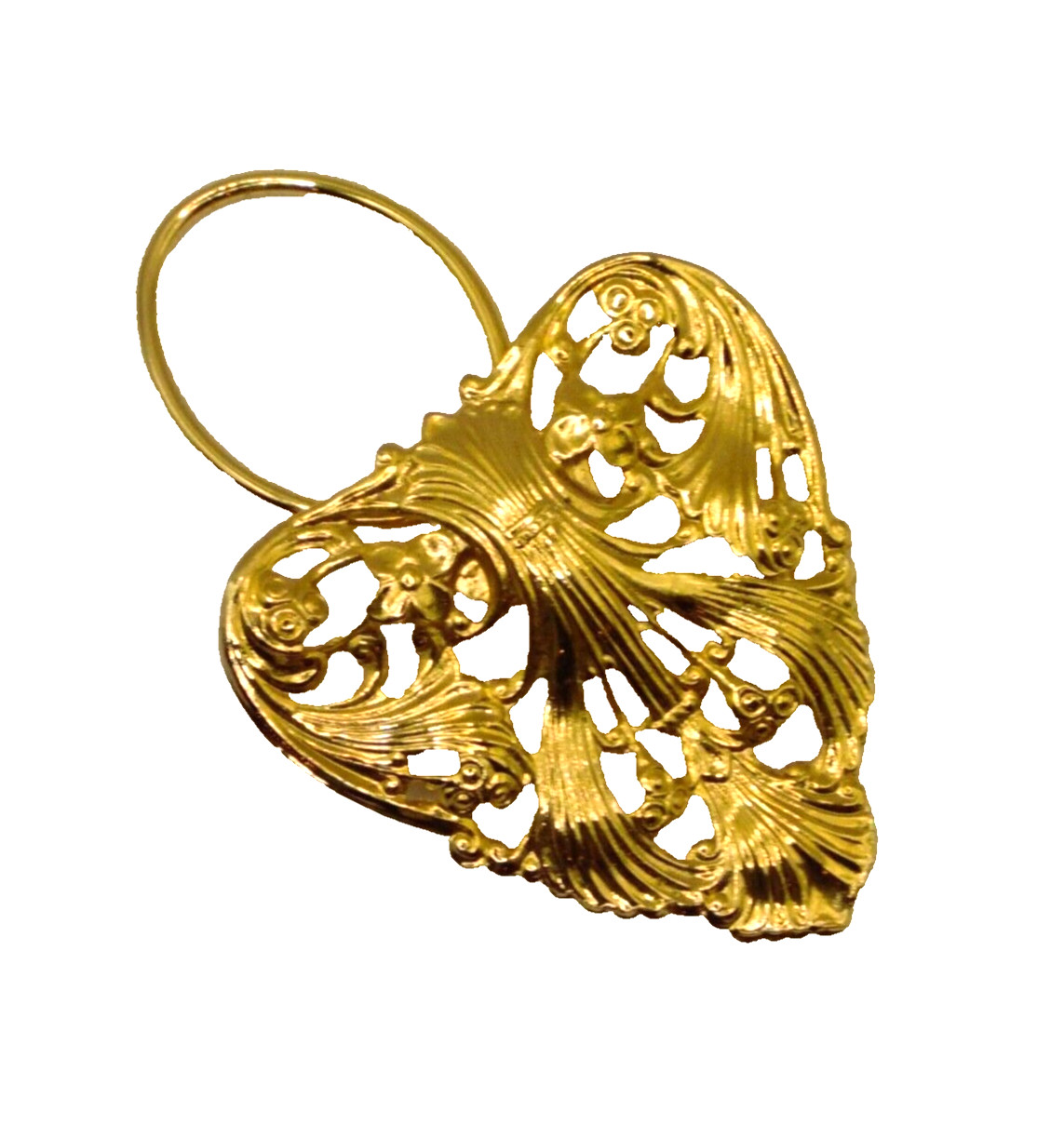 Jeri Lou Vtg Scarf Clip/Holder Goldtone Almost 2 inches in length Pre-owned