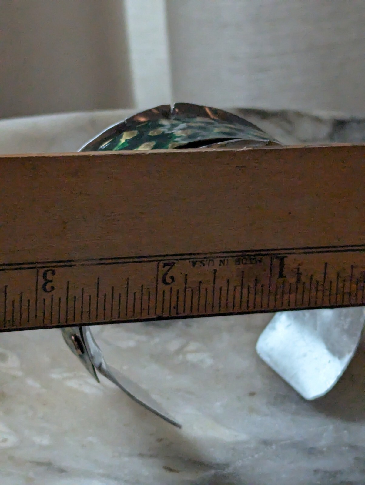 Vtg Merle House Metalwork Aluminum Cuff Bracelet Statement Artisan Jewelry USA