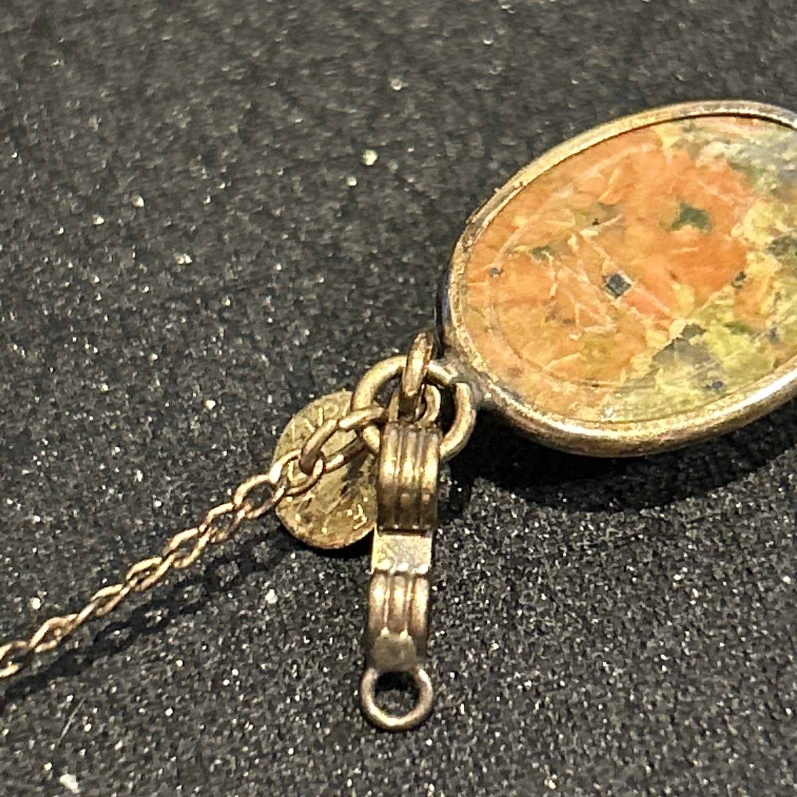 12 K Gold Filled AC Scarab Bracelet Egyptian Revival Carved Stones Needs Repair
