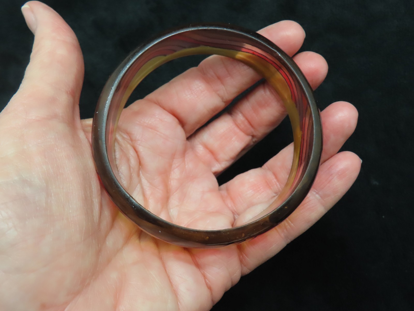 Vintage 1980’s AVON Watercolor Lucite Bangle Bracelet