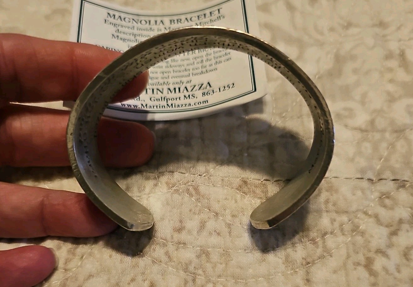 Salisbury Martin Miazza Exclusive Heavy Pewter Magnolia Bracelet Gone With Wind
