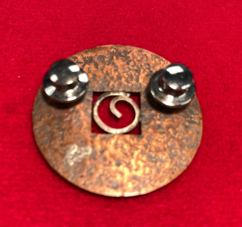 Lot of 2 Vintage Mid-Century Modernist Artisan Brooches – Includes “NERD”