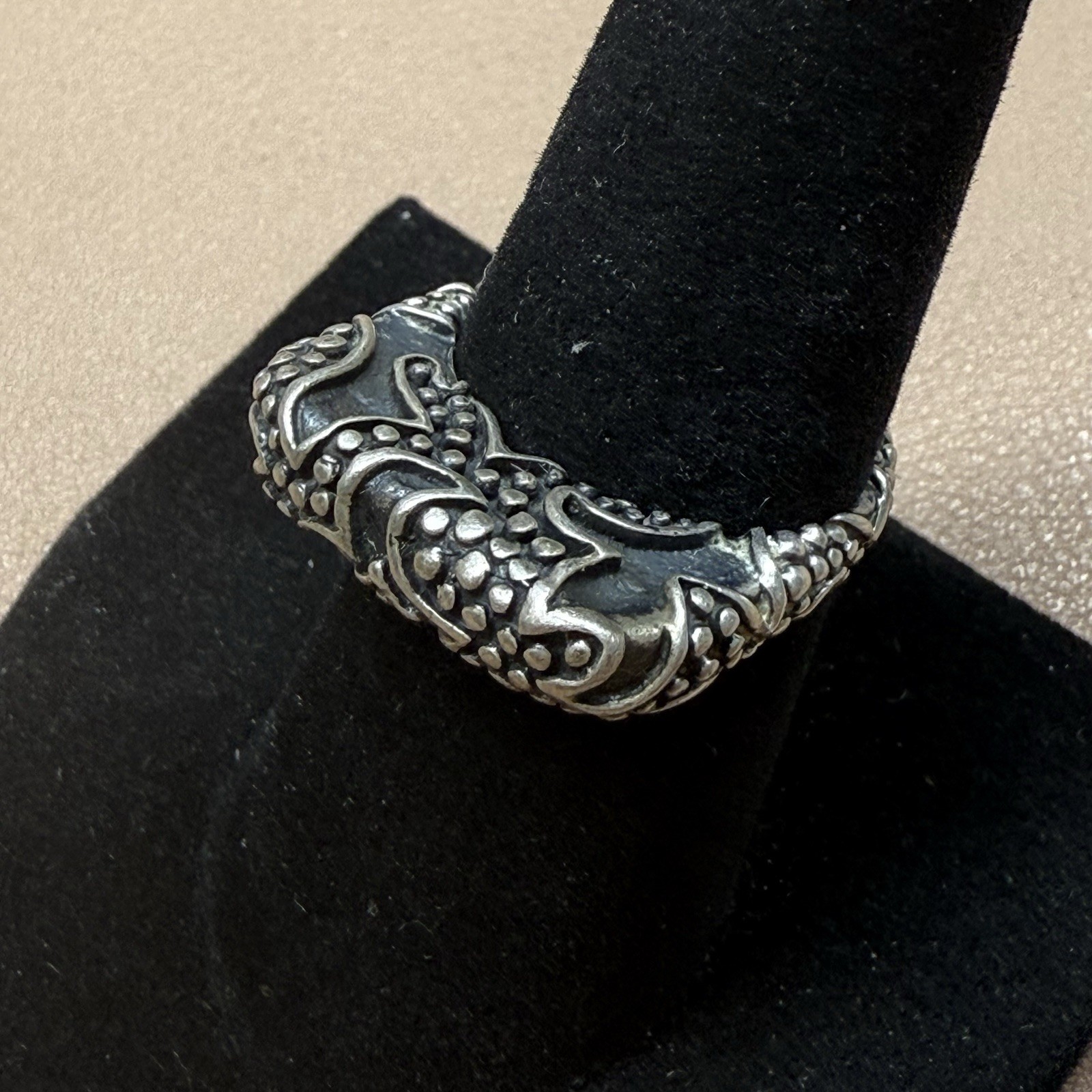 Dian Malouf Tribal Stack Stacking Ring Sterling Silver 925 Size 7.5 DLM