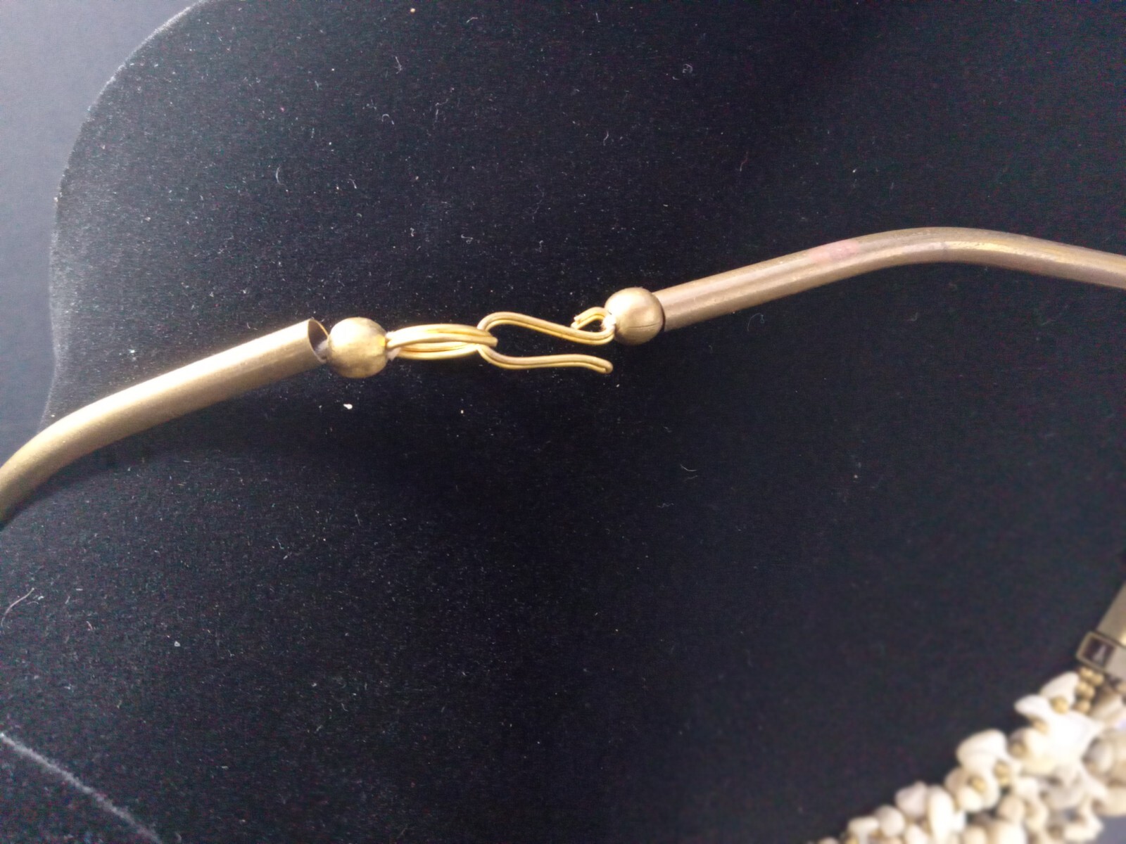 Vintage bronze and shell necklace Statement piece. See photos