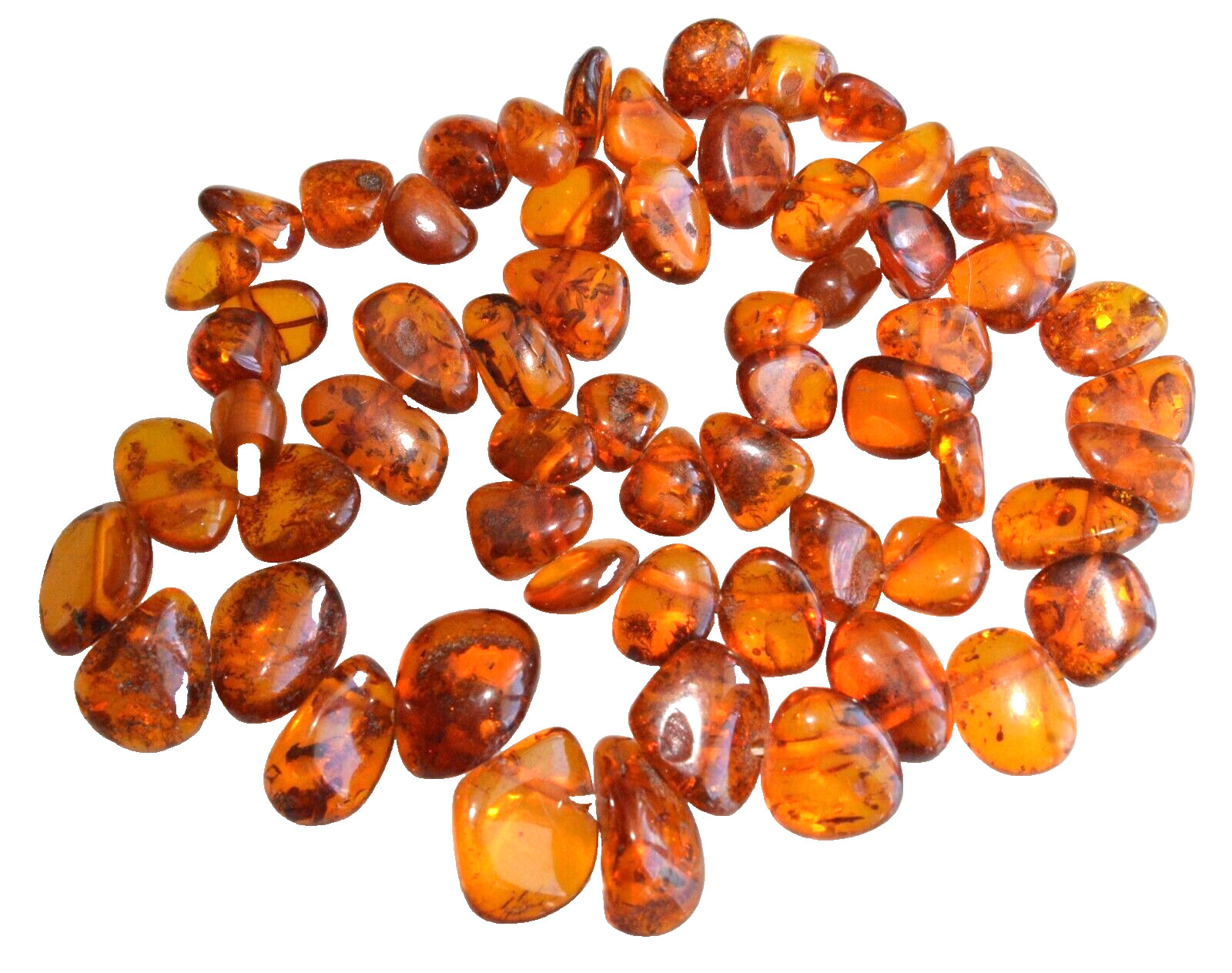 ✅60cm = 54gr RUSSIAN SOVIET BALTIC AMBER BEAD NECKLACE 琥珀 BRACELET STONE PENDANT