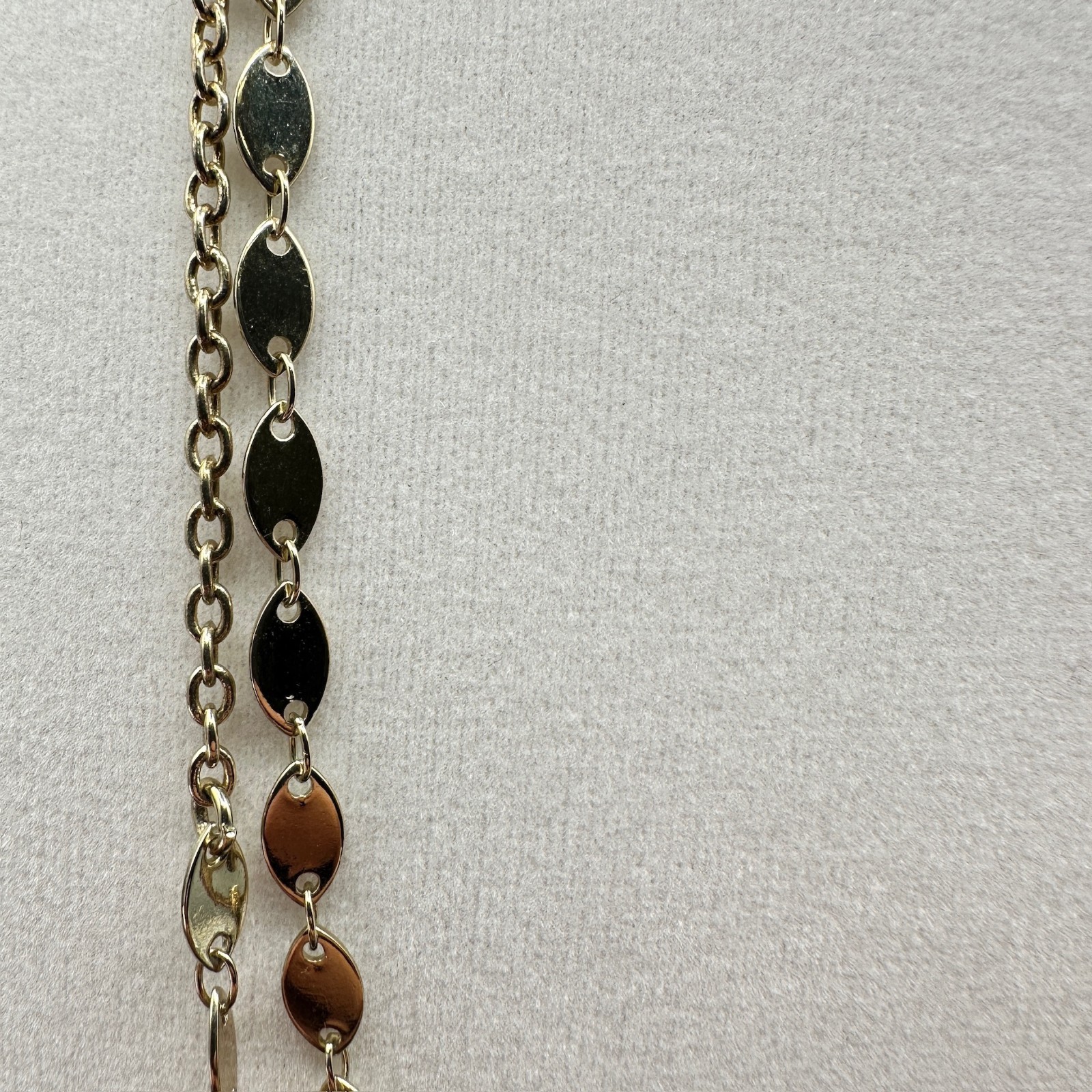 Vintage Sugarfix Gold-Tone Oval Link Chain Collectible Retro Lobster Layered