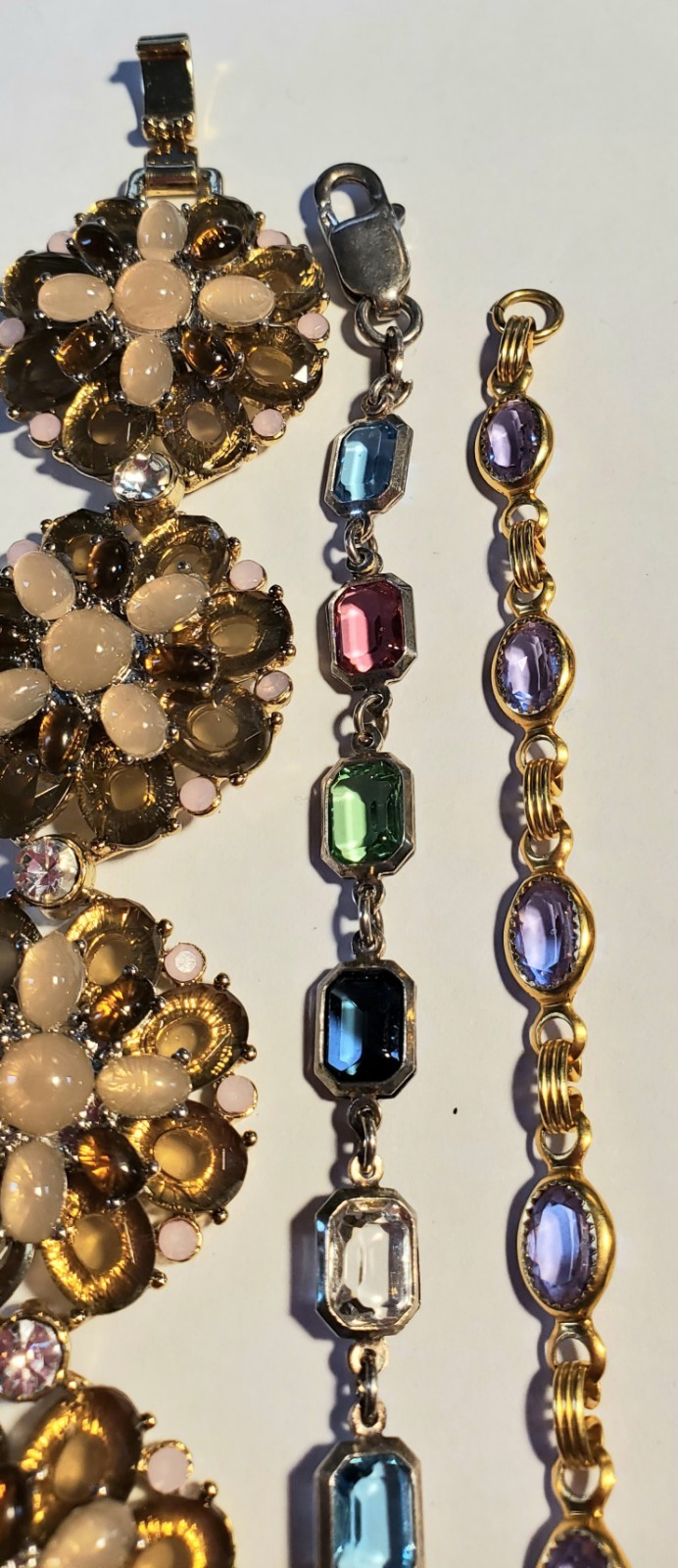 Vintage Bracelet Lot Of 6, Different Makers, Styles, Composition, Ages, Color
