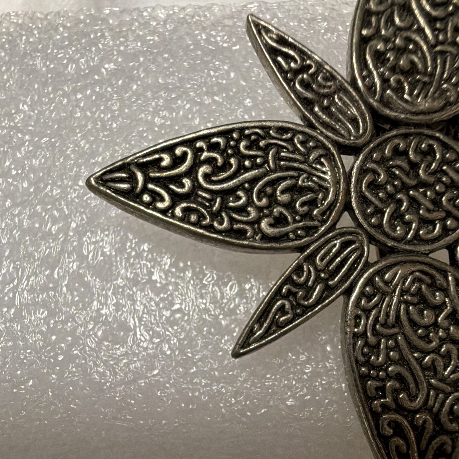 Vintage Signed John Hardy Starburst Bali Star Silver Tone Scarf Dress Clip