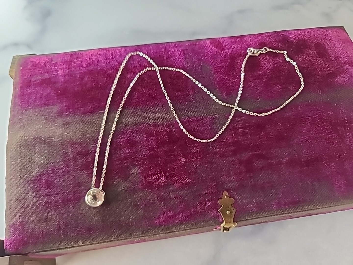 925 CZ Pendant Necklace Vintage