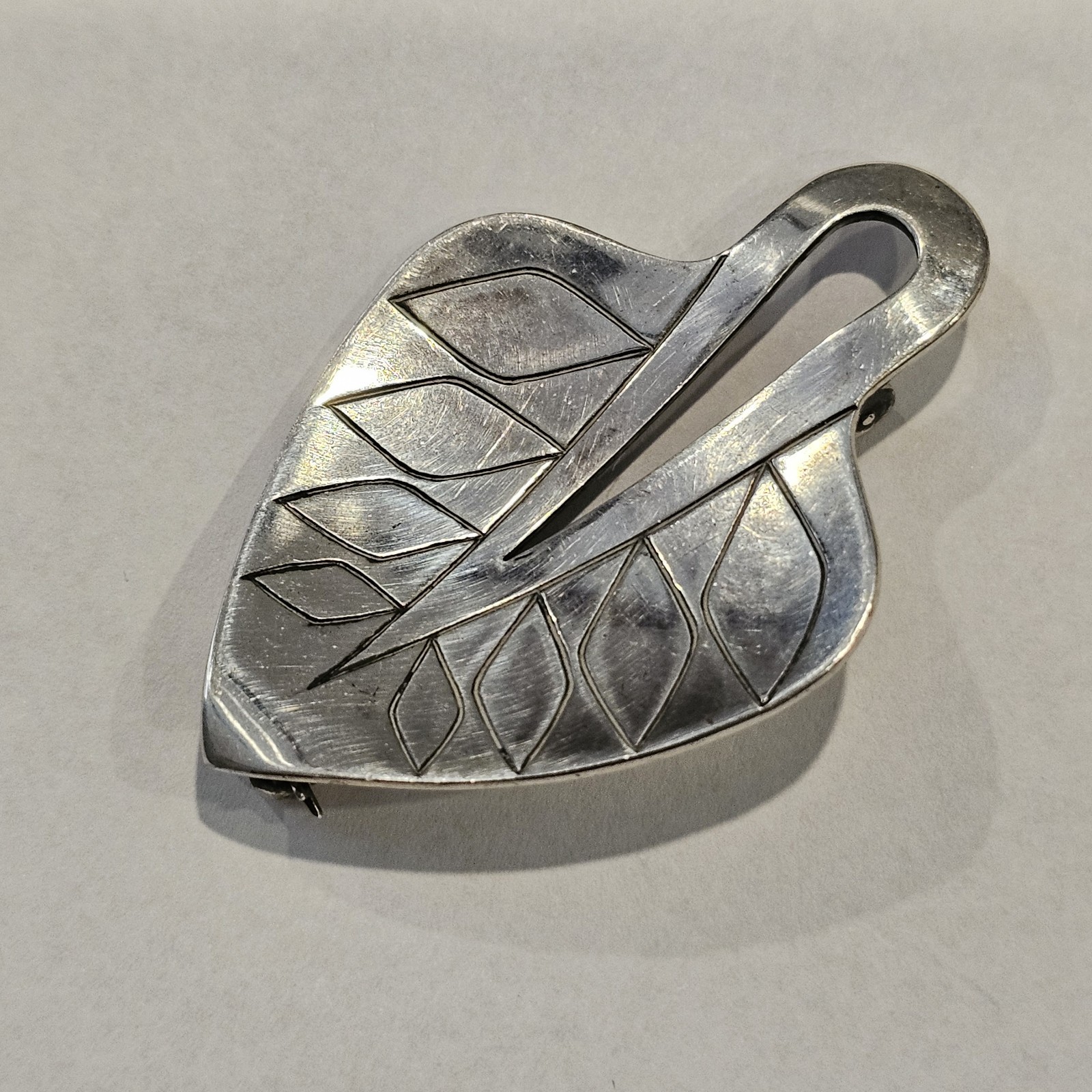 Danish Sterling N.E. FROM Leaf Pin MCM