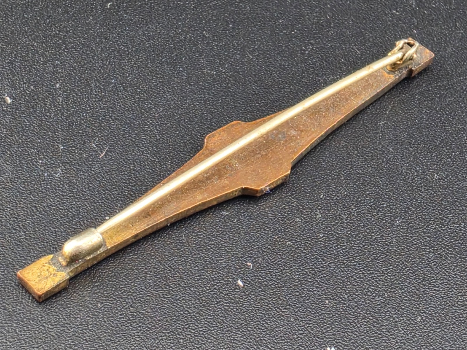 🤤Antique Art Deco Purple Blue Guilloche Enamel 2.25″ Bar Brooch Pin
