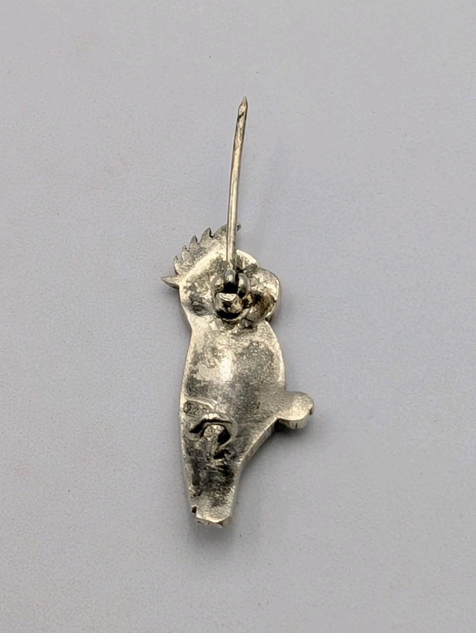 Vtg Australia Sterling Silver Cockatoo Parrot Brooch Pin 925 Map Mark C-Clasp