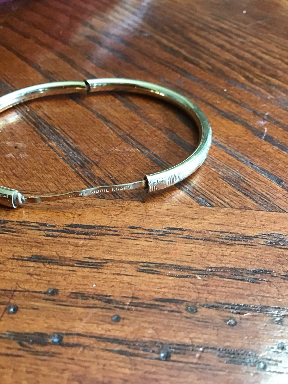 Vintage 14k Gold Filled Childs Bangle Kiddie Kraft